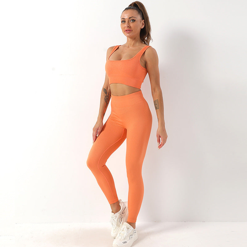 Højtaljede Leggings Sæt Til Kvinder Sports Fitness Yoga Bukser Sportswear Outfits Tøj